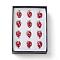 Strawberry Handmade Lampwork Beads, Red, 16x11mm, Hole: 2mm