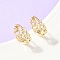 Hollow Heart Brass Hoop Earrings, Rack Plating, Lead Free & Cadmium Free, Long-Lasting Plated, Real 18K Gold Plated, 13x14x5mm
