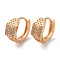 Brass Hoop Earrings with Rhinestone, Butterfly, Light Gold, 15x7.5x16.5mm