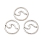 Alloy Pendants, Round, Platinum, 19.5x2mm, about 689pcs/1000g
