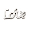 Non-Tarnish 201 Stainless Steel Pendants, Word Love, Stainless Steel Color, 7.5x16x1mm, Hole: 1.2mm