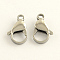Tarnish Resistant 304 Stainless Steel Lobster Claw Clasps, Stainless Steel Color, 16x10x4.5mm, Hole: 2mm