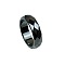 Dyed & Heated Black Agate Finger Rings, Inner Diameter: 21mm