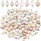 NBEADS 80 Pcs 4 Styles Freshwater Pearl Pendants Charms, Oval Shape Freshwater Pearl Pendants White Pink Pearl Charms with Golden Brass Loops for Necklace Earrings Jewelry Making