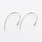 Tarnish Resistant 304 Stainless Steel Earring Hooks, Ear Wire, with Vertical Loop, Stainless Steel Color, 25x14x4mm, Hole: 2.4mm, 21 Gauge, Pin: 0.7mm