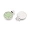 Fruit Alloy Enamel Charms, Honeydew, Platinum, Honeydew, 17.5x13x1.5mm, Hole: 1.5mm