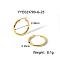 Exaggerated Stainless Steel Hoop Earrings, Golden, 23.8x3mm