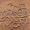 Zinc Alloy Open Back Bezel Pendants, Mixed Shapes, Platinum, 34~49x18~44mm, about 10 pcs/bag