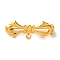 Brass Brooches Findings, Cadmium Free & Lead Free, Bowknot, Golden, 10x28x1mm