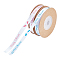 2 Rolls 2 Colors Polyester Ribbon, with Baby Footprints & Word Pattern, Flat, Mixed Color, 3/8 inch(10mm), 10.9 yards/roll, 1roll/color