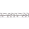 Tarnish Resistant 201 Stainless Steel Chain, Figaro Chains, Unwelded, Stainless Steel Color, 6x3.5x1.2mm, 8x3x1mm