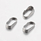 Tarnish Resistant 304 Stainless Steel Snap On Bails, Stainless Steel Color, 6x3x2mm, Hole: 2x5.5mm