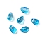 Glass Beads, Teardrop, Deep Sky Blue, 6x4x4mm, Hole: 1mm