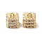 Brass Micro Pave Cubic Zirconia Charms, Cadmium Free & Nickel Free & Lead Free, Real 18K Gold Plated, Cube Charm, Clear, 6x5.5x5.5mm, Hole: 0.6mm