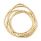 304 Stainless Steel Linking Rings, PVD Vacuum Plating, Multi Ring Shape, Real 18K Gold Plated, 42x39.5x2.2mm, Inner Diameter: 25mm