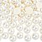 FINGERINSPIRE 60 Pcs 25mm Beige Flat Back Pearl Extral Large Cabochon Half Pearls Bead with Container Large Half Round Pearl Loose Beads Gems for Shoes Wedding Dress Phone DIY Crafts Making