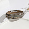 Bohemian Braide PU Leather Cord Multi-strand Bracelets, with Alloy Magnetic Clasp, Gray, 15-3/4 inch(40cm), 18mm