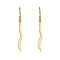 304 Stainless Steel Spine Dangle Earrings, Scoliosis Disease Earrings Chiropractor Earrings, Real 18K Gold Plated, No Size