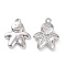 Rack Plating Alloy Pendants, Cadmium Free & Lead Free & Nickle Free, Gingerbread Man Charm, Silver, 21x16.5x3mm, Hole: 1.2mm