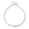 Brass with Glass Beads Necklaces, Golden, 18.39 inch(467mm)