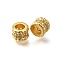Brass Micro Pave Clear Cubic Zirconia Beads, Cadmium Free & Lead Free, Rack Plating, Long-Lasting Plated, Column, Golden, 7x5.5mm, Hole: 4mm