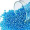 TOHO Round Seed Beads, Japanese Seed Beads, (23B) Silver Lined Aqua, 11/0, 2.2mm, Hole: 0.8mm, about 5555pcs/50g