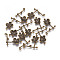 Alloy Pendants, Lead Free and Cadmium Free, Plum Blossom, Antique Bronze, 24x26x3mm, Hole: 1.5mm