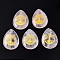 Natural Rose Quartz Pendants, Teardrop with Tree of Life Pattern, 32~33.5x25~26x6.5~7.5mm, Hole: 2mm, 6pcs/bag