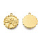Ion Plating(IP) 304 Stainless Steel Pendants, Flat Round with Dragonfly, Real 18K Gold Plated, 21x18x2.5mm, Hole: 1.6mm