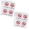 AHANDMAKER No Smoking Sign 4.72x3.93 Inch Self-Adhesive Warning Stickers Waterproof Sign Dacals for Public Spaces Door Windows Pack of 40 Stickers