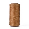 Waxed Polyester Cord, Micro Macrame Cord, Waxed Sewing Thread, Flat, Dark Goldenrod, 0.8mm, about 284.33 yards(260m)/roll