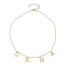 Mother's Day 304 Stainless Steel Letter MAMA Pendants Necklace, Brass Cable Chains Necklaces, Golden, 17.83 inch(45.3cm)