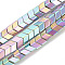 Electroplate Non-magnetic Synthetic Hematite Beads Strands, Arrow, Rainbow Plated, 5x6x3mm, Hole: 1mm, about 110pcs/strand, 15.7 inch