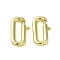 Brass Spring Gate Rings, Long-Lasting Plated, Cadmium Free & Nickel Free & Lead Free, Oval, Golden, 16x9.5x3mm