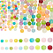 PH PandaHall 400pcs 4 Size Round Frosted Beads Mixed Color Crystal Glass Beads Matte Glass Beads Smooth Spacer Beads Loose Bead for Bracelets Necklaces Earrings Jewelry Making, 4/6/8/10mm
