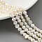 Natural Cultured Freshwater Pearl Beads Strands, Two Sides Polished, Grade 3A+, Floral White, 4~5mm, Hole: 0.5mm, about 39pcs/strand, 7.09''(18cm)