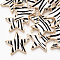 Eco-Friendly Cowhide Leather  Pendants, with Golden Plated Alloy Cabochon Settings, Star with Zebra-stripe Pattern Pattern, Black, 36.5x35x2~3mm, Hole: 1.8mm