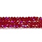 Transparent Electroplate Glass Beads Strands, AB Color Plated, Faceted, Bicone, Dark Red, 2.9~3.3mm, about 135~140pcs/strand, 38~40cm
