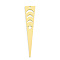 201 Stainless Steel Pendants, Laser Cut, PVD Vacuum Plating, Triangle with Star, Golden, 48x10x1mm, Hole: 1.4mm