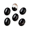 Natural Dyed & Heated Black Agate Cabochons, Oval, 16x12x5mm