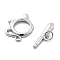Brass Toggle Clasps, Cadmium Free & Nickel Free & Lead Free, Teapot, Platinum, Teapot: 17x13x2mm, Hole: 1.2mm; Bar: 18.5x5x2mm, Hole: 1.2mm
