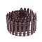 Wood Fence Ornaments, Micro Landscape Dollhouse Garden Decoration, Coconut Brown, 900x50mm