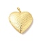 Eco-Friendly Rack Plating Brass Locket Pendants, Long-Lasting Plated, Lead Free & Cadmium Free, Heart Charm, Real 18K Gold Plated, 29x29x7mm, Hole: 3.5x6mm, Inner Diameter: 21.5x17mm
