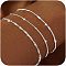 3Pcs Bohemian Style Alloy Chain Bracelets Kit for Women, Platinum, 7-7/8 inch(20cm)