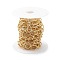 Rack Plating Brass Teardrop Link Chain, Lead Free & Cadmium Free, Unwelded, with Spool, Real 18K Gold Plated, 15x10.5x2mm, 11.5x8x1.5mm