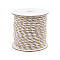 Polyester Cords, Milan Cords/Twisted Cords, 3-Ply, White, 3mm, about 35~37.18 Yards(32~34m)/roll