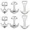 SUNNYCLUE 1 Box 6Pcs 3 Styles 304 Stainless Steel Bracelet Clasp Anchor Hook Clasp Ocean Hawaii Summer Link Leather Cord Ends Connector Clasps for jewellery Making Adult DIY Necklace Bracelets Crafts