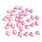 Taiwan Acrylic Rhinestone Cabochons, Back Plated, Flat Back and Faceted, Rhombus, Flamingo, 11x7x3mm
