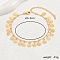 Boho Brass Flower Charm Anklets for Women, Golden, 8-5/8 inch(220mm)