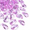 Transparent Acrylic Pendants, Torch Shapes, Violet, 17x9x9mm, Hole: 1.8mm, about 970pcs/500g